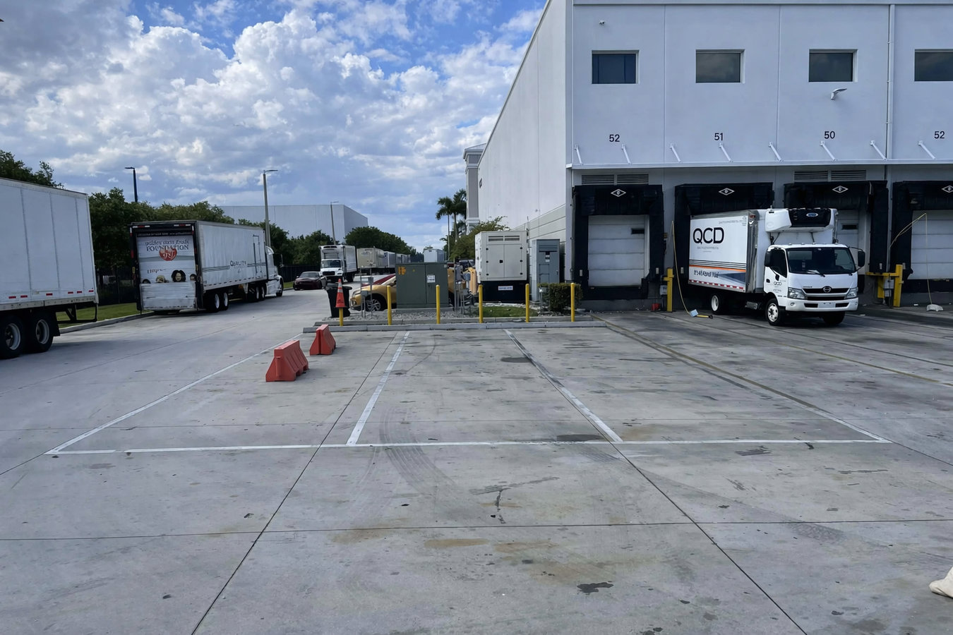 Concrete parking lot building in Buena Park, CA